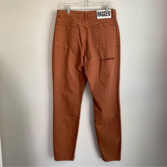 The Ragged Priest Mom Jeans With Butt Cut in Brown - Picture 4 of 9